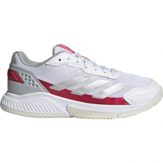 Adidas Courtquick Padel Schoen White Silver Pink