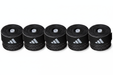 Five black Adidas grip tapes side by side