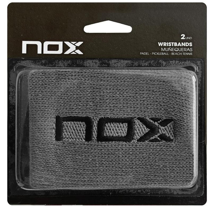 Nox zweetband grijs zwart logo