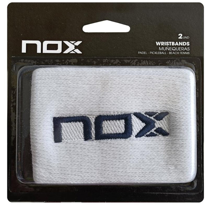 Nox Zweetband Wit/Blauw Logo