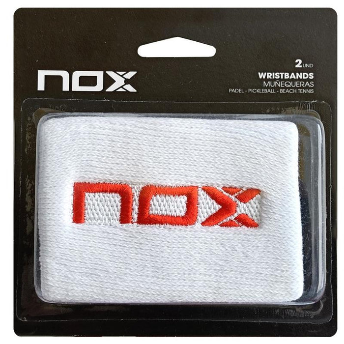 Nox Zweetband Wit/Rood Logo
