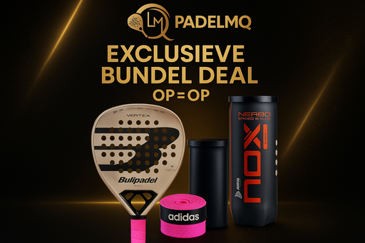 PadelMQ Exclusieve Bundel Deal - Bullpadel Vertex + Adidas Grip + NOX Ballen