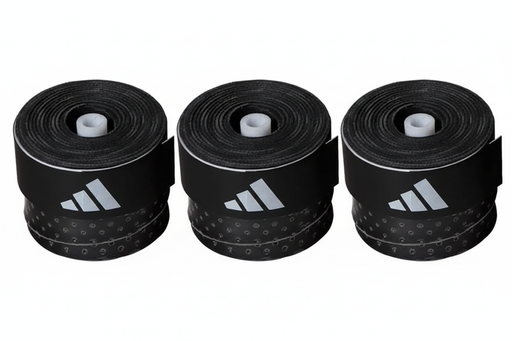 Three black Adidas grip tapes side by side