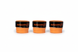 Three orange Bullpadel grip tapes side by side