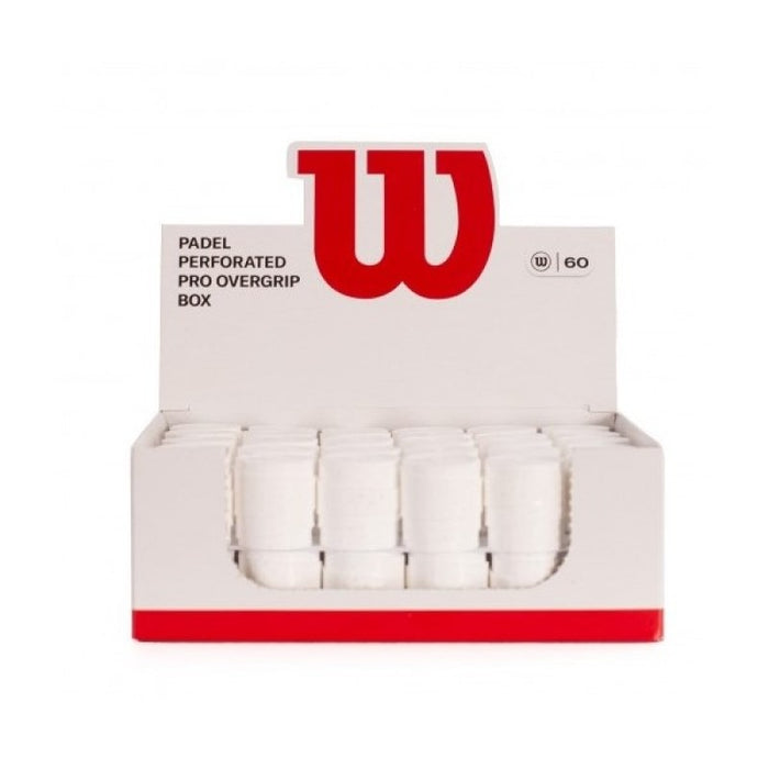 Wilson Pro Padel Perforated Overgrip – Wit | Box van 60