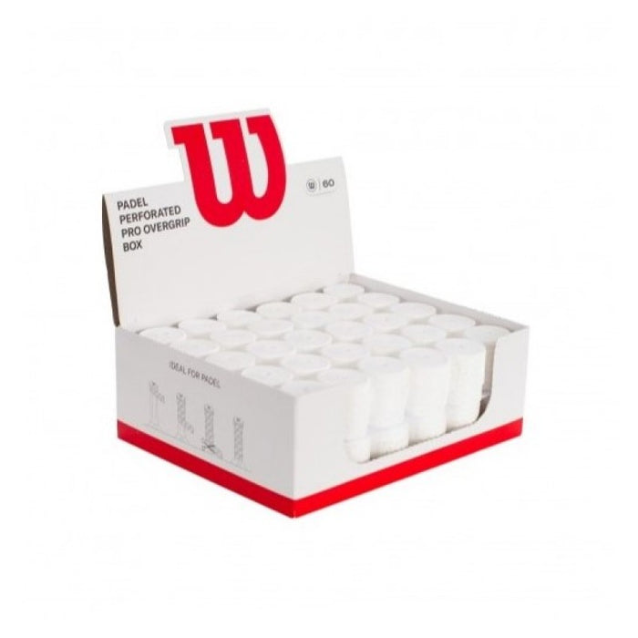 Wilson Pro Padel Perforated Overgrip – Wit | Box van 60